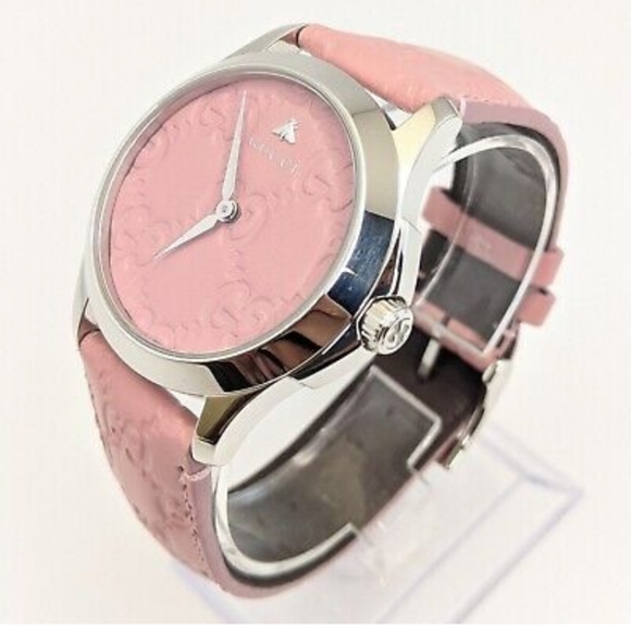 SALE!! PINK 💕 Luxury Gucci leather watch ⌚️ ✨️ - Picture 3 of 8
